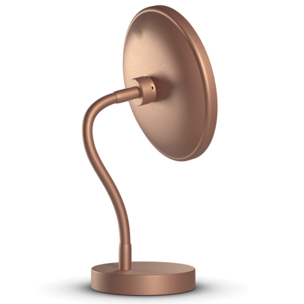 Non-illuminated mirror with stand and gooseneck