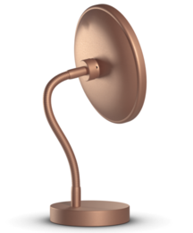 Non-illuminated mirror with stand and gooseneck