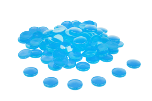 Wissner® 100 muggle stones Ø 20 mm, blue nuggets made of re-plastic, frosted & robust, for tinkering, learning and decorating copy 1