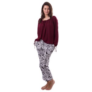 Women's Yoga Pants - Black White