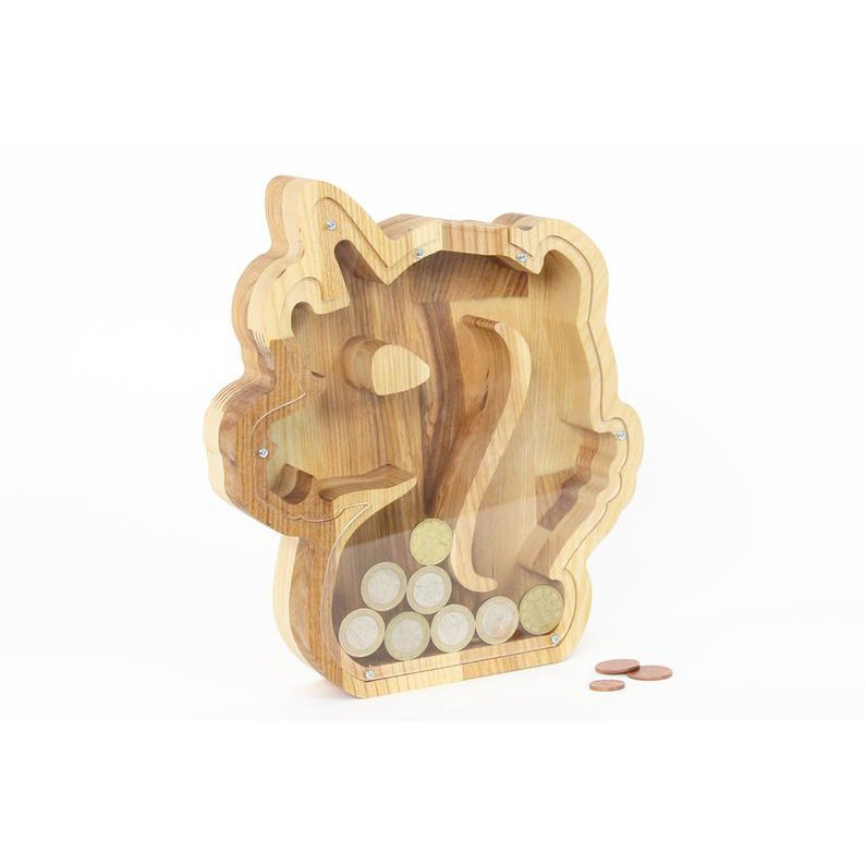Sparschwein, Holzsparschwein Einhorn