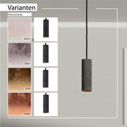 Hängeleuchte "Nara20" Betonleuchte GU10 Gold Black