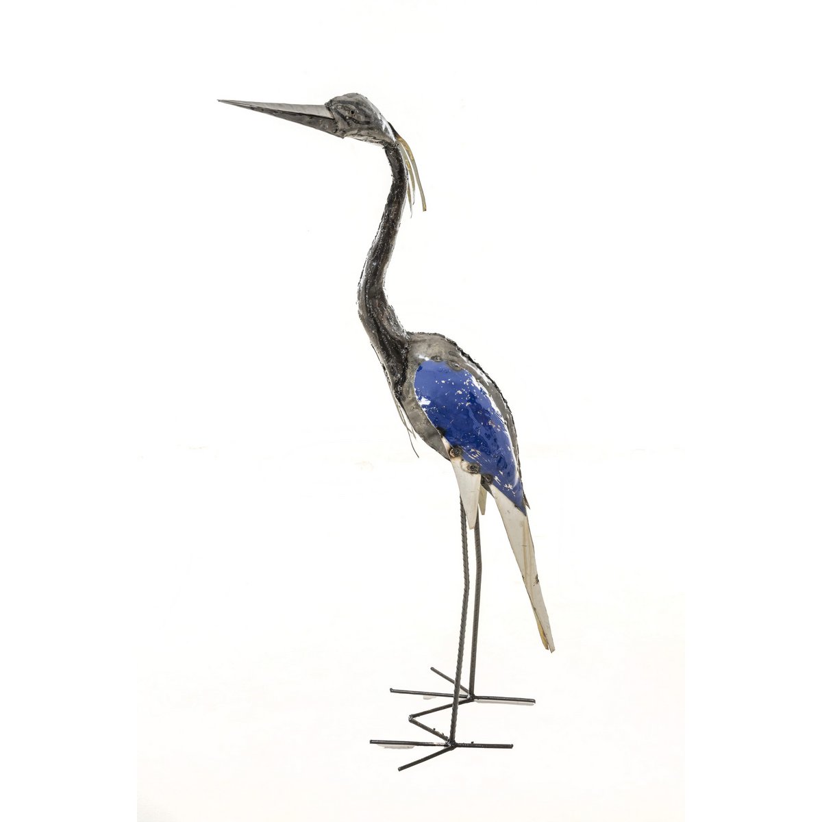 METAL NEW SMALL NATURAL BLUE HERON