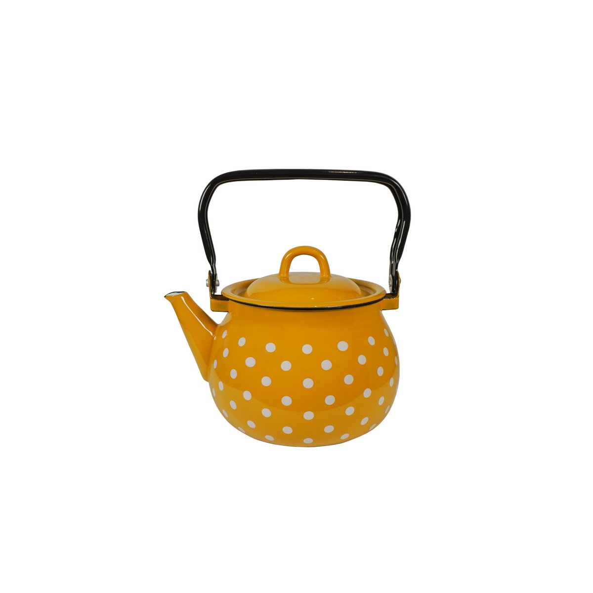 Email Kettle Polka Dot Mostard 2,5L Isabelle Rose