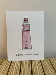 A5 Print lighthouses Wadden Islands