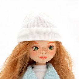 Zacht speelgoed, lieve zussen - Sunny in een mint jas + bonusaccessoires set (35 cm)
