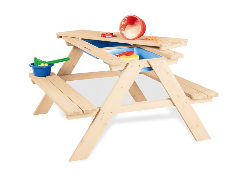 Children´s picnic bench „Matsch-Nicki für 4”, natural