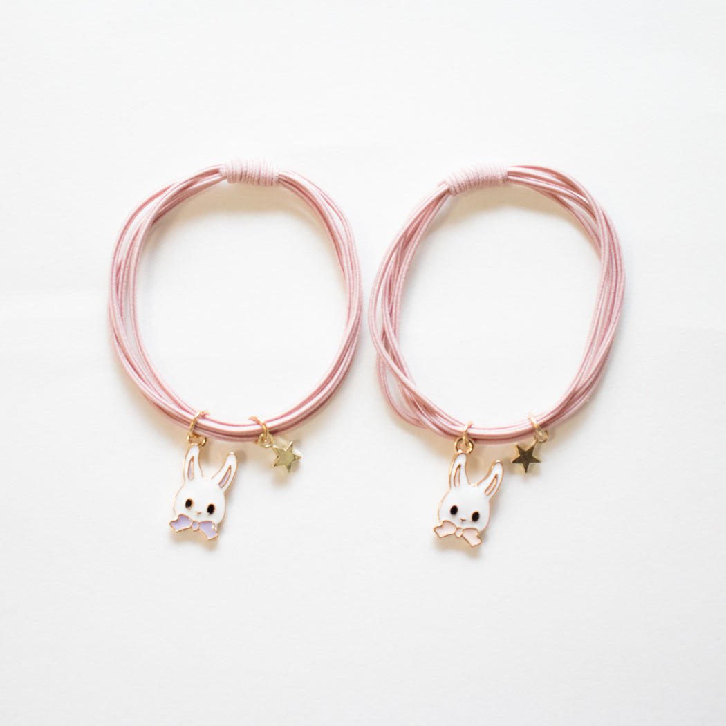 Haarelastiekjes - Bunny bands Roze