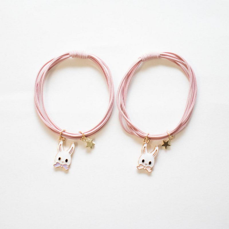 Haarelastiekjes - Bunny bands Roze