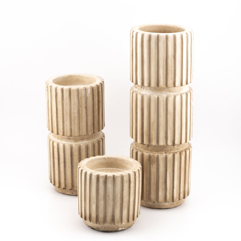 Earthenware candle holder Zilt S