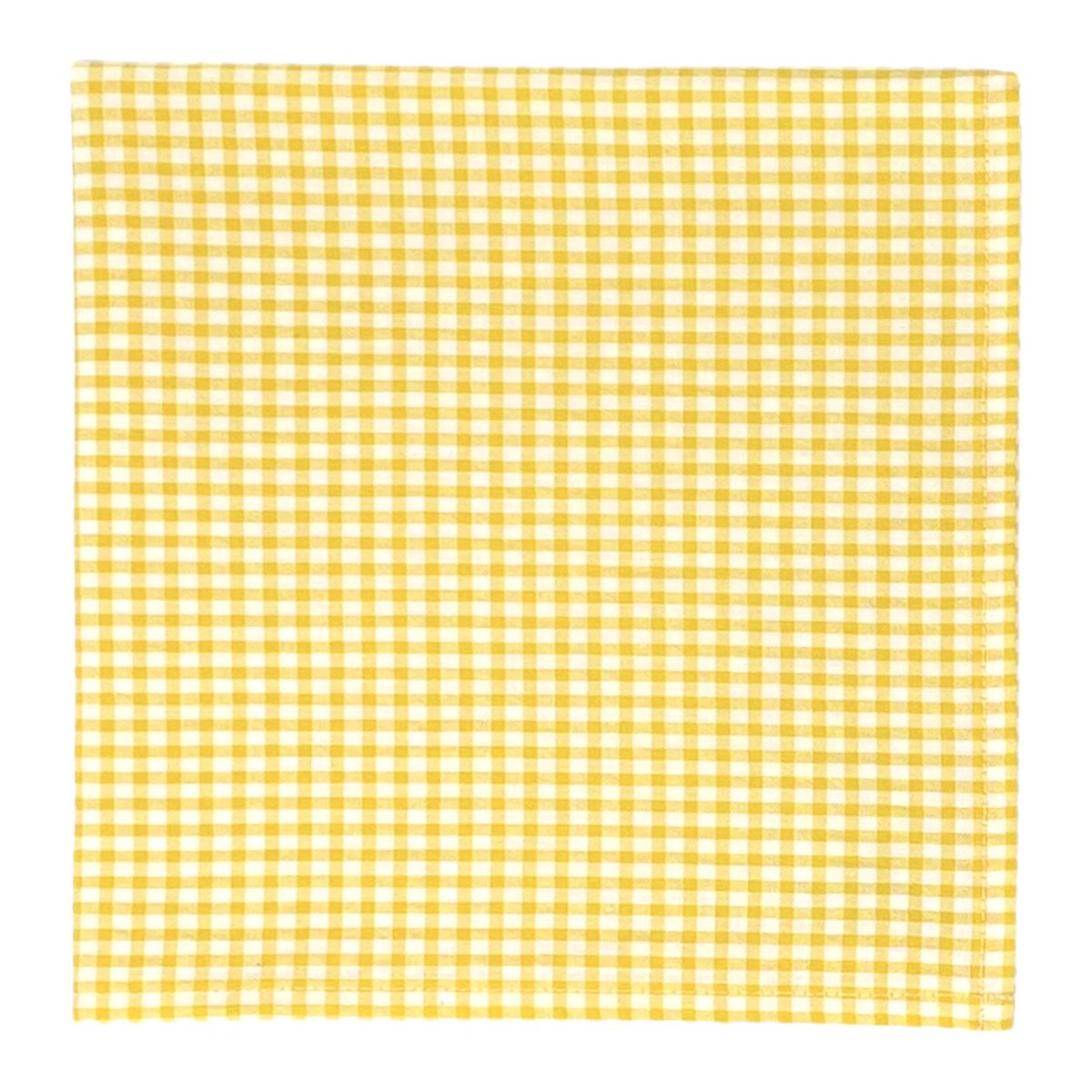 Kleine gelbe Gingham-Serviette – Sonne – 2er-Set