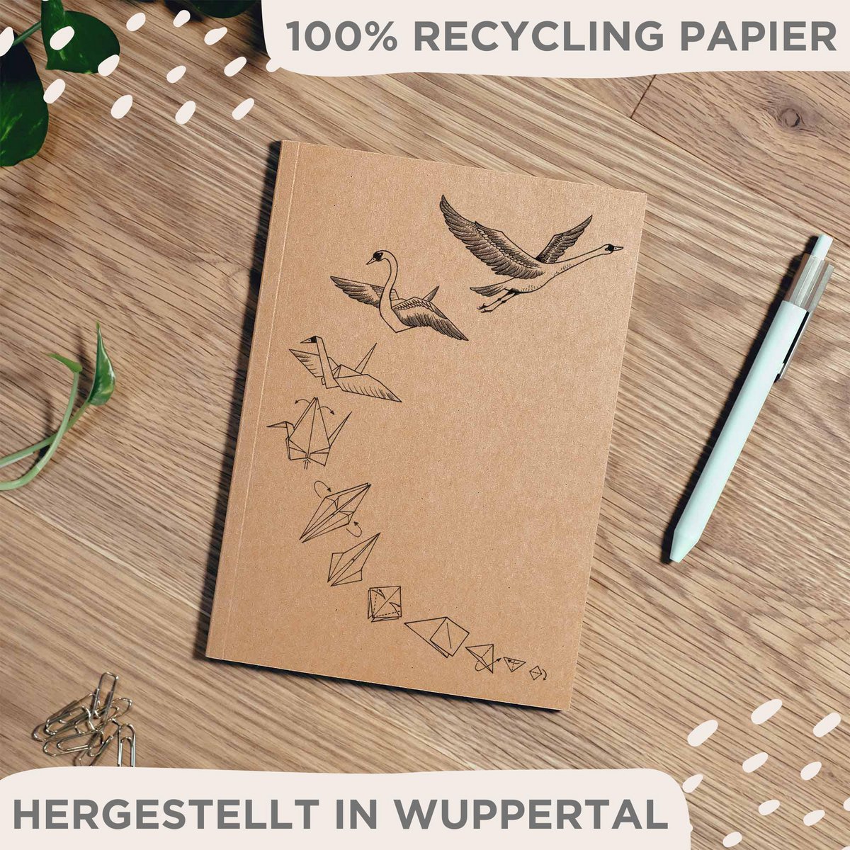Notebook - Origami Swan