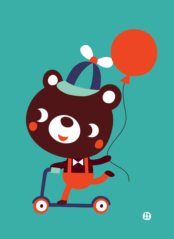Bear card - Balloon