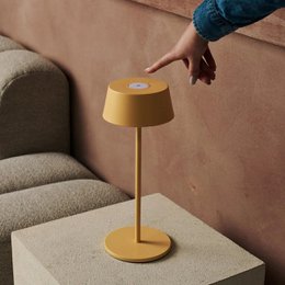 Hugo Amber gele oplaadbare tafellamp