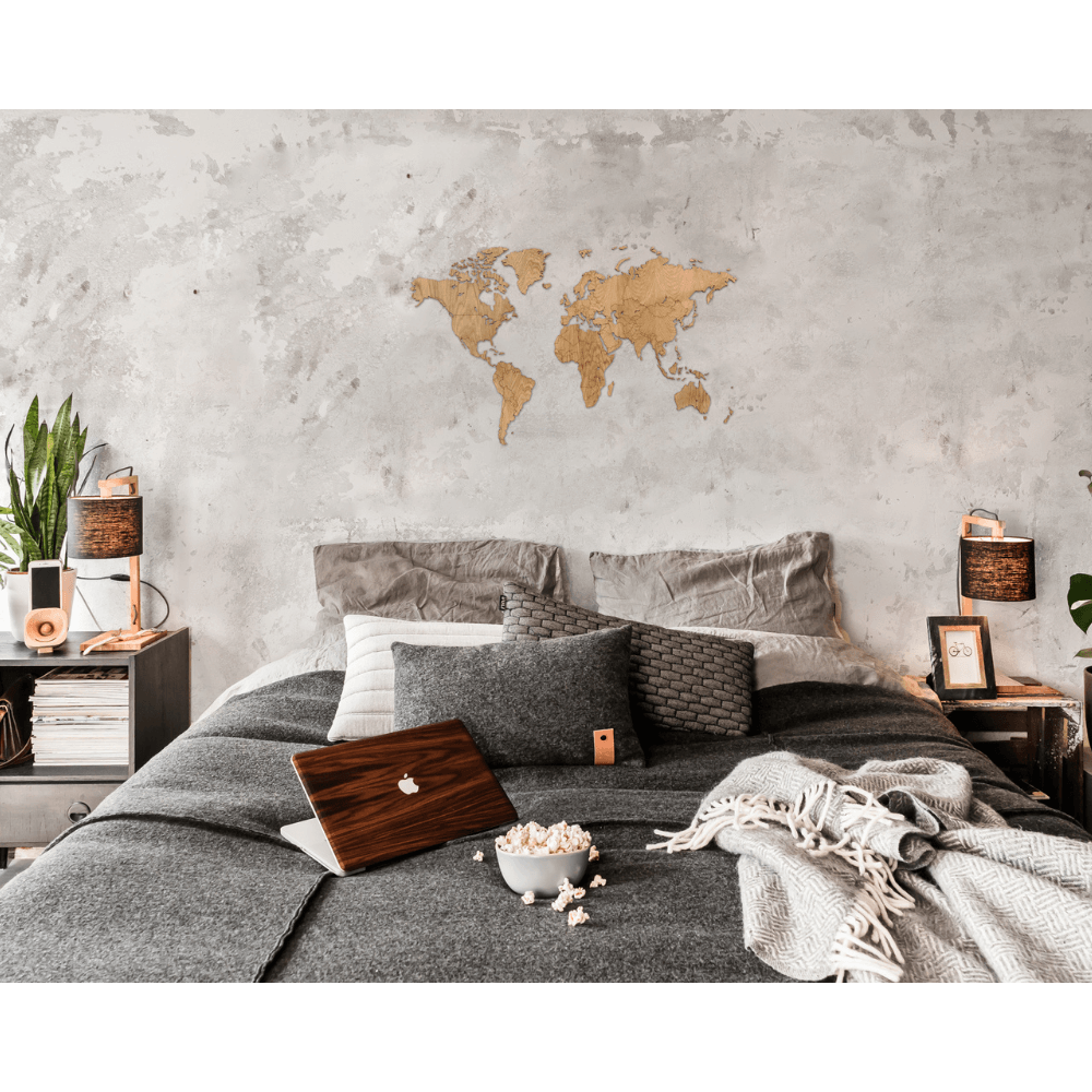 Mappa del mondo in legno - Fai da te - 3 tipi di legno