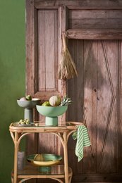 High Tray Metal Green 24x23cm