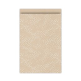  Kraft/white gift bags with a dotted pattern, available in two sizes: 17x25cm and 12x19cm.