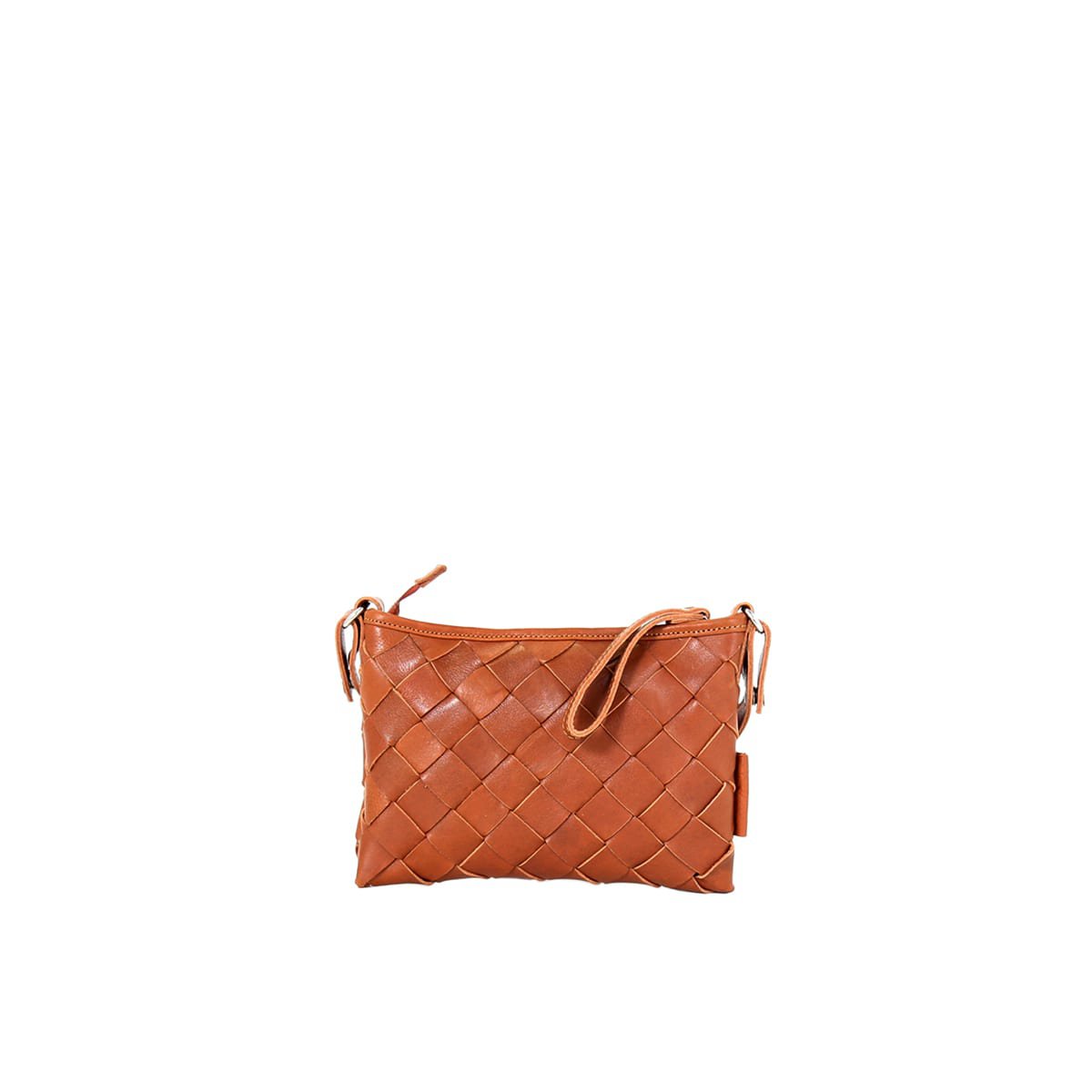 Toarie Geweven Clutch Klein Cognac