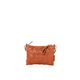 Toarie Geweven Clutch Klein Cognac