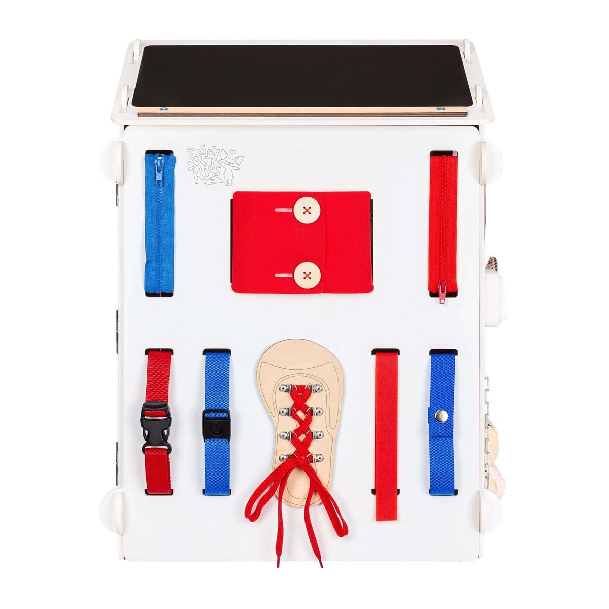 Casita de juegos sensorial BusyBoard - Blanco
