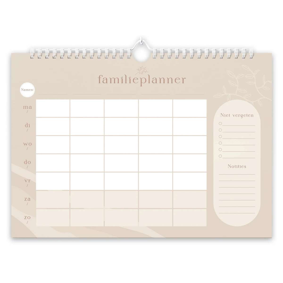 Fyllbooks Family Planner A4 - Dateless - Beige