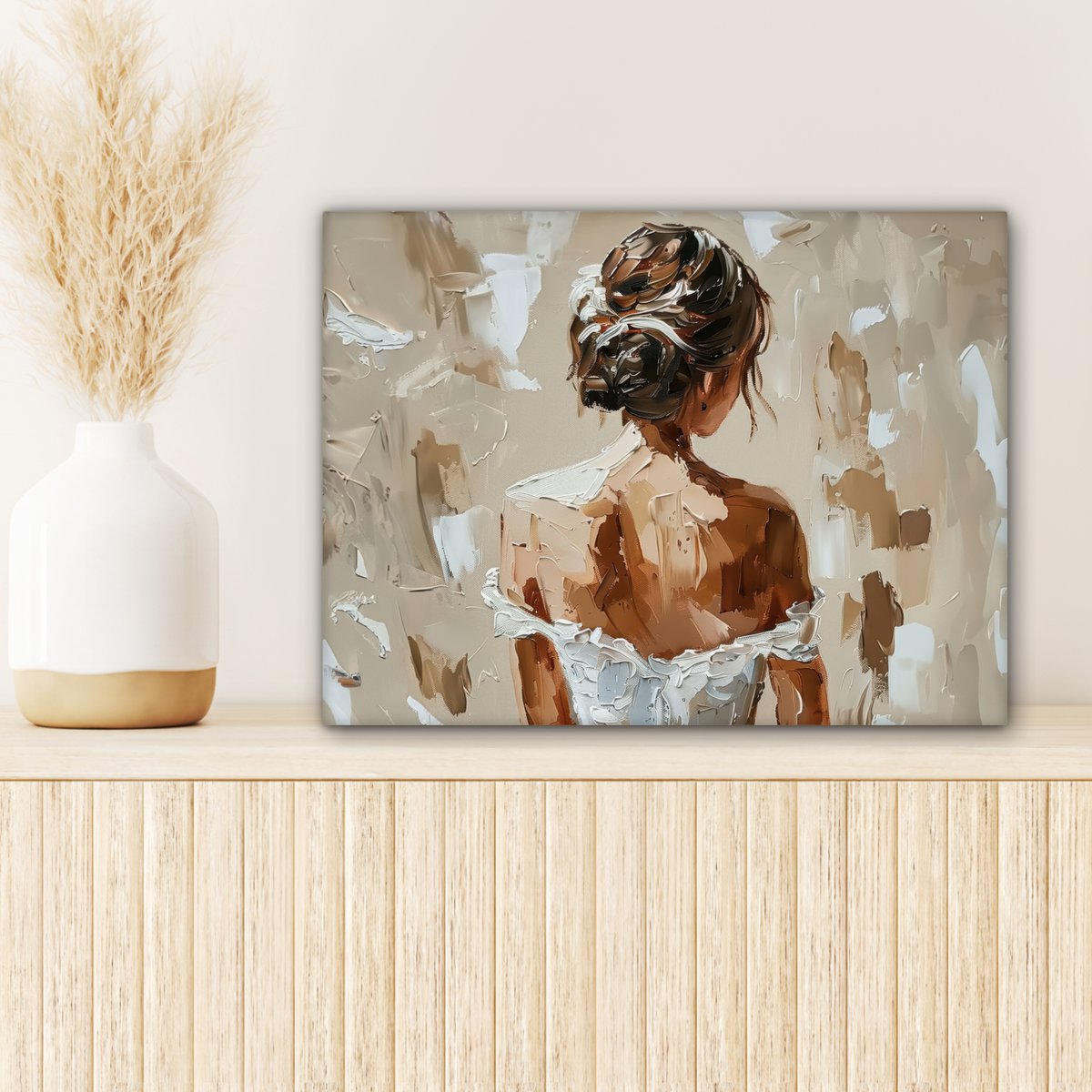 Leinwand Malerei - Wanddekoration - Grün - modern - Zusammenfassung - Gold