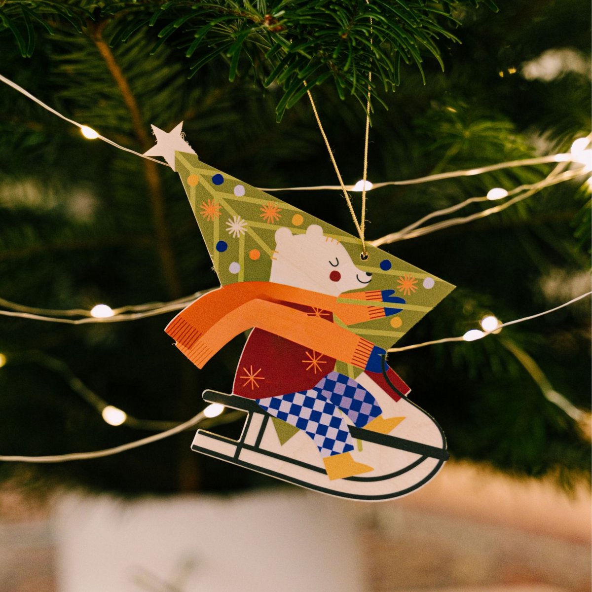 Bear Christmas decoration, Christmas tree hanging decor