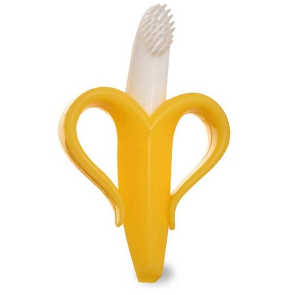 Banana teething brush