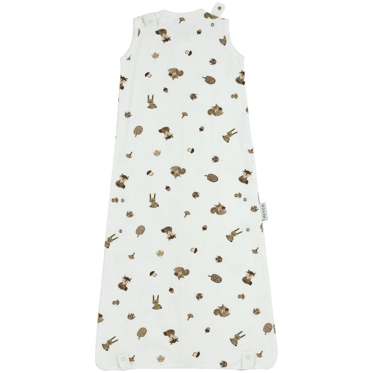 Schlafsack 4-Jahreszeiten-Interlock-Jersey Forest Animals Sand Einheitsgröße
