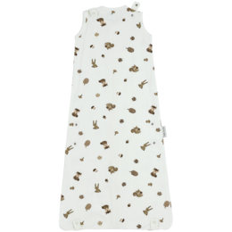 Sovepose 4-sæson interlock jersey Skovdyr Sand one size