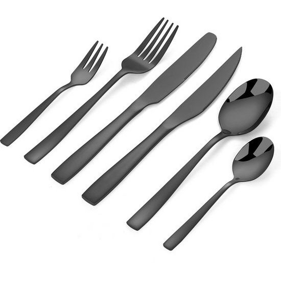 Besteckset Essential – 12 Personen / Schwarzer 18,0-Edelstahl