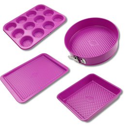 Sæt med 4 fuchsia Tasty Patisserie forme