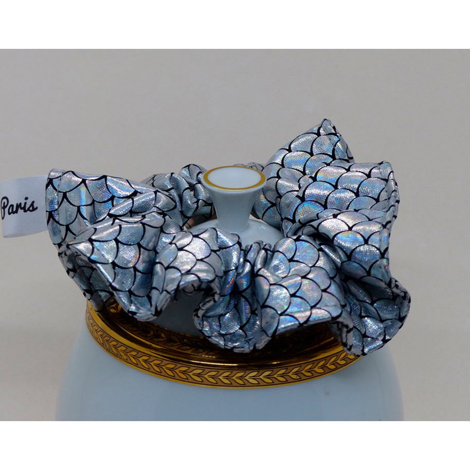 Scrunchie ze srebrną jaszczurką