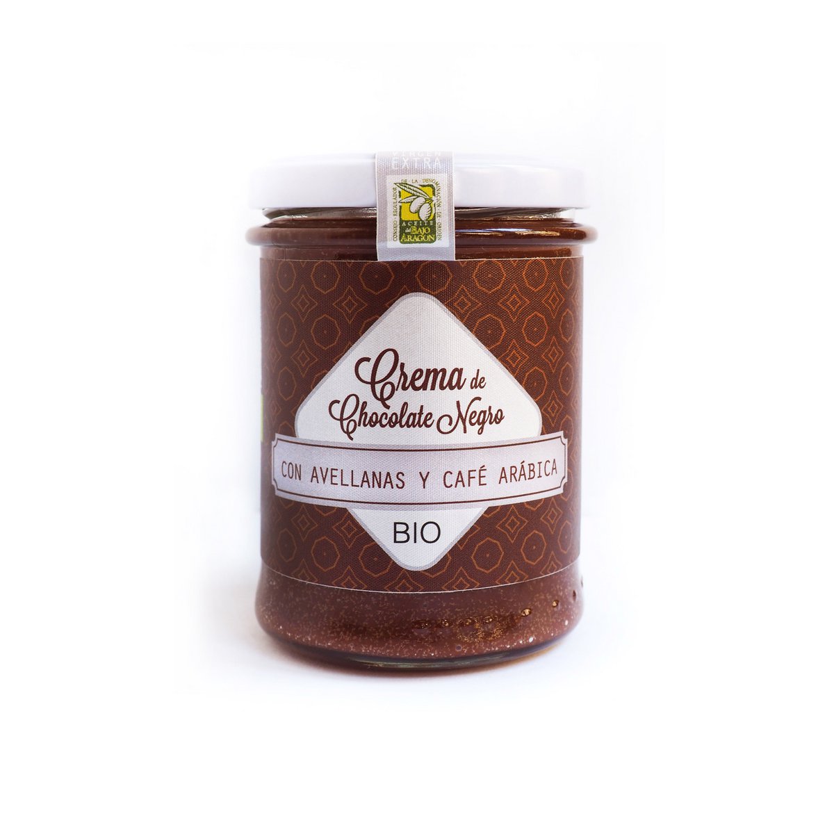 CREMA BIO til en: Chocolate Negro con Avellanas y Café Arábica (caja de 9 unidades de 200g)