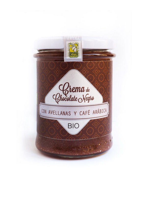 CREMA BIO til en: Chocolate Negro con Avellanas y Café Arábica (caja de 9 unidades de 200g)