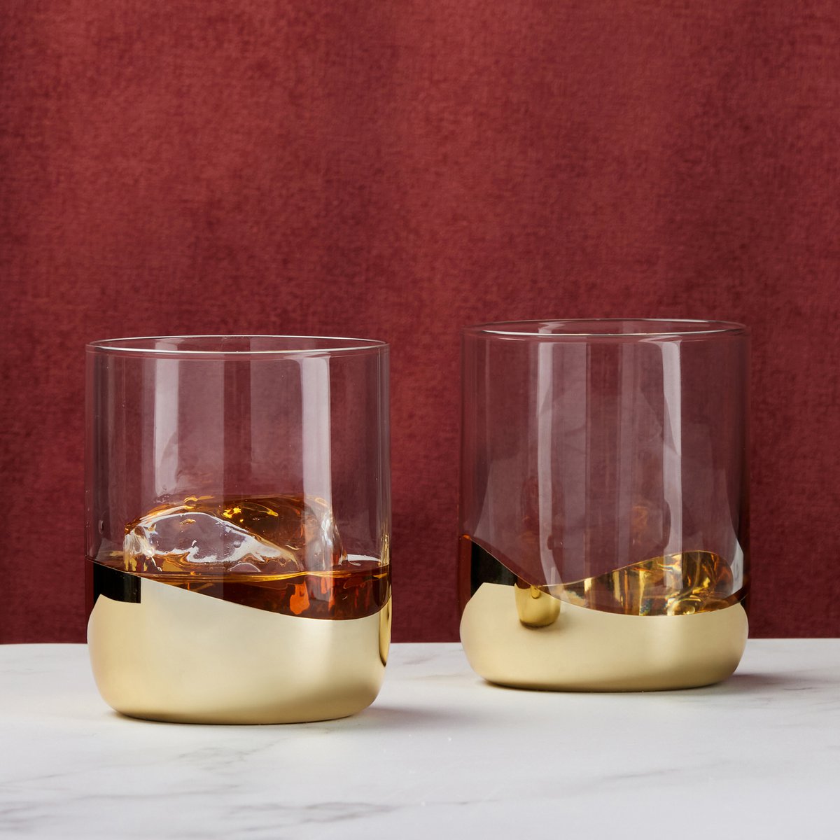 Set of 2 Wave Gold DOF Tumblers