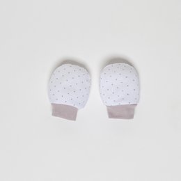 ENSEMBLE 4 PIÈCES (CHAPEAU+GANTS+BAVOIR+CHAUSSETTES) POUR NOUVEAU-NÉ (0-6 MOIS) - 100% COTON - MOD. BEIGE