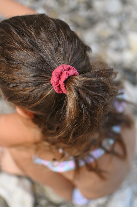 Skinny No plastic Elastic Linen Scrunchies - Linen Hårbånd