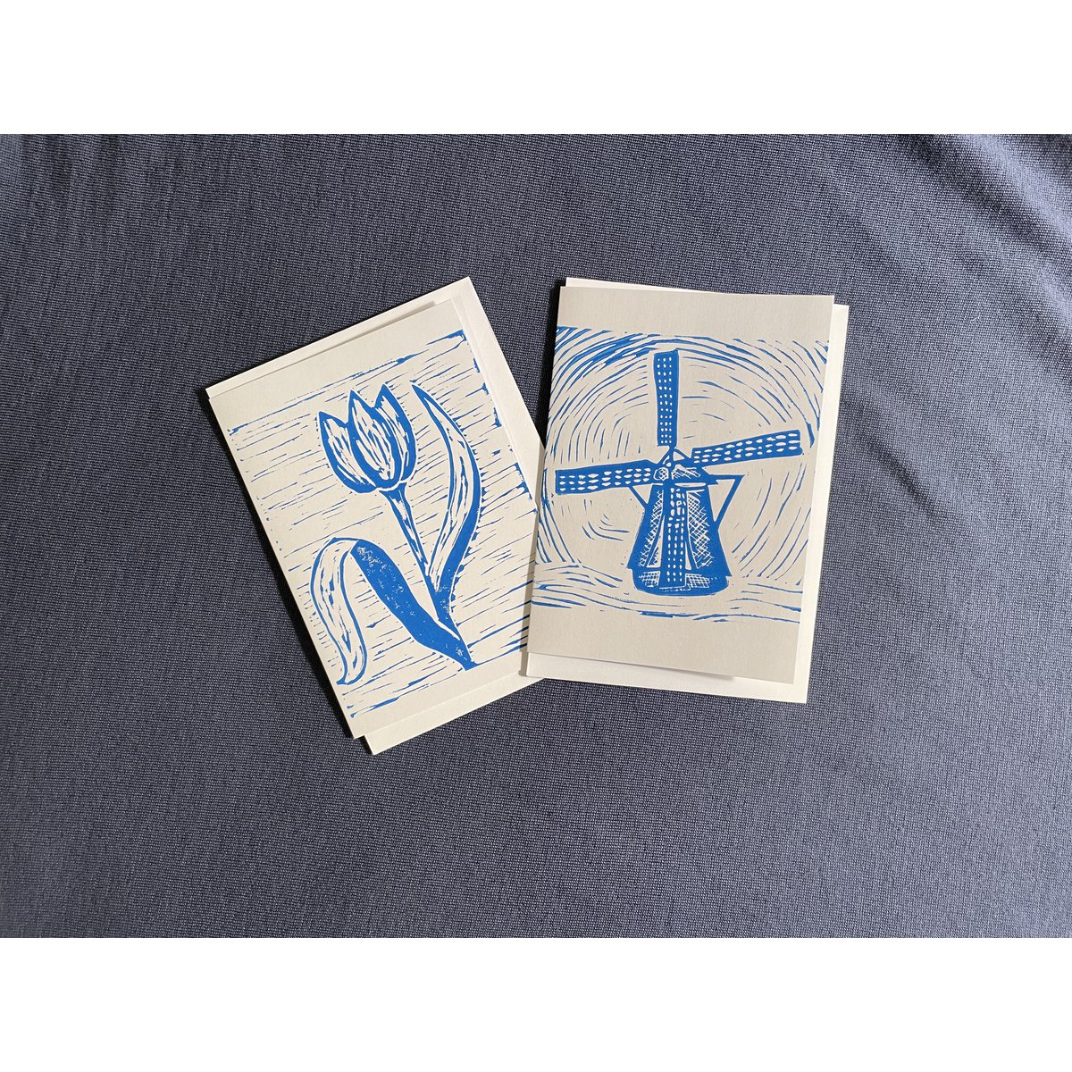 Cartes de vœux bleu néerlandais