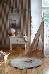 Tipi- und Mattenset „Natural Linen“