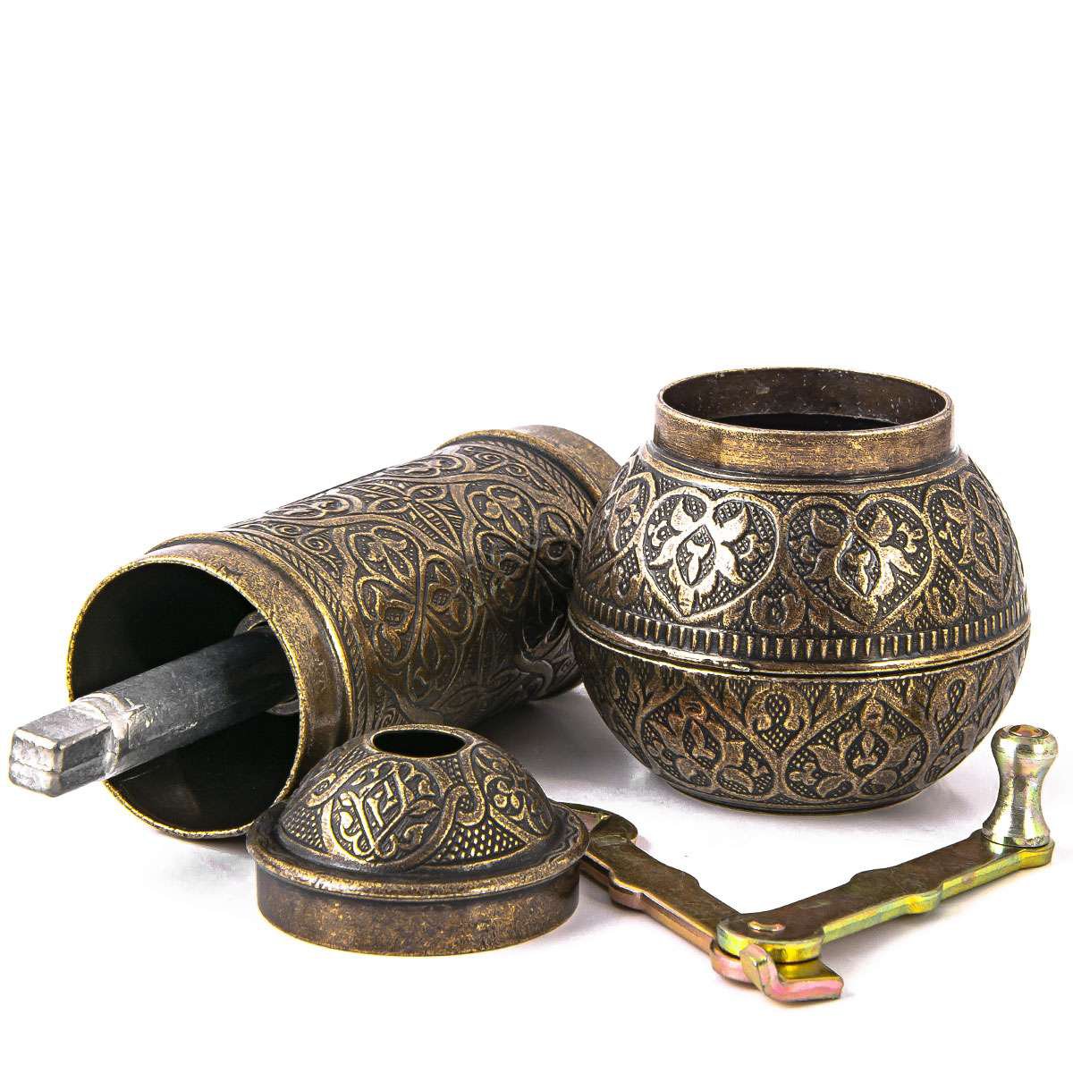 Metal Spice Mill - Bronze - Large - 18 x 7 cm