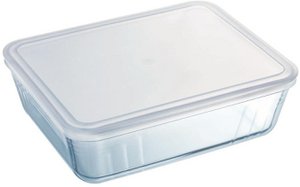 Pyrex - Cook & Freeze Dish Rectangle with Lid 800 ml - Transparent