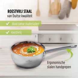 Pour & Cook Saucepan with glass lid - 16 cm