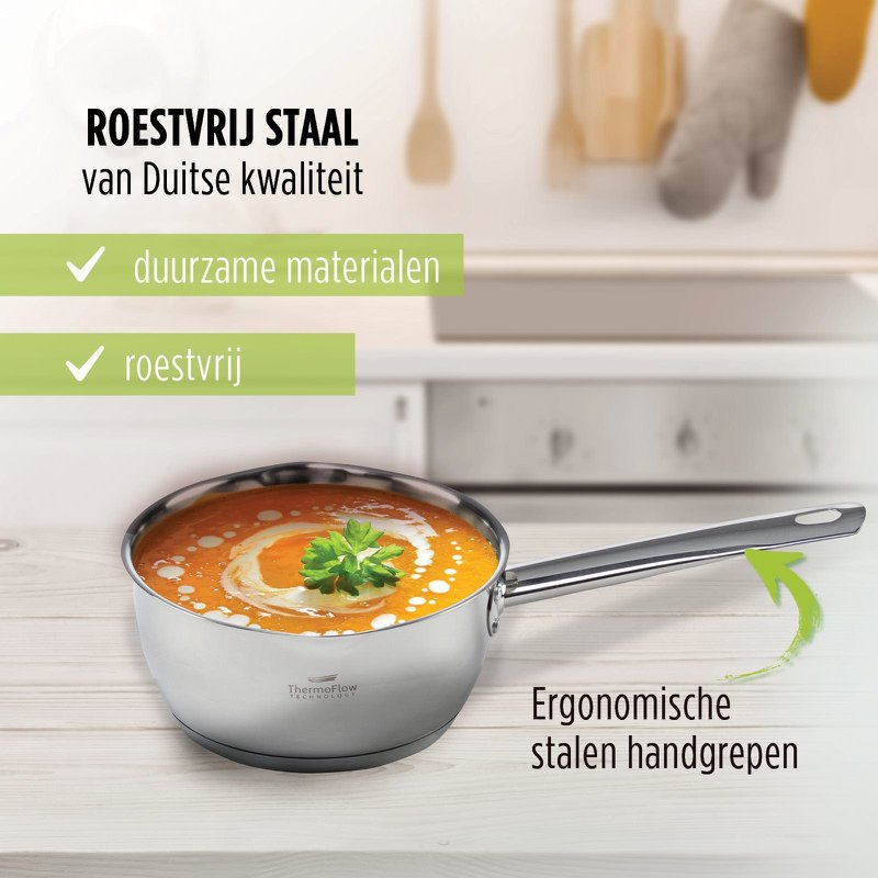 Pour & Cook Saucepan with glass lid - 16 cm
