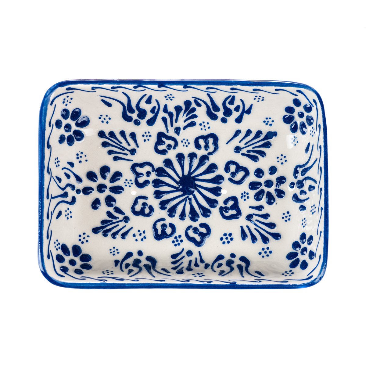 Seifenschale Ägäis blau, handbemalt