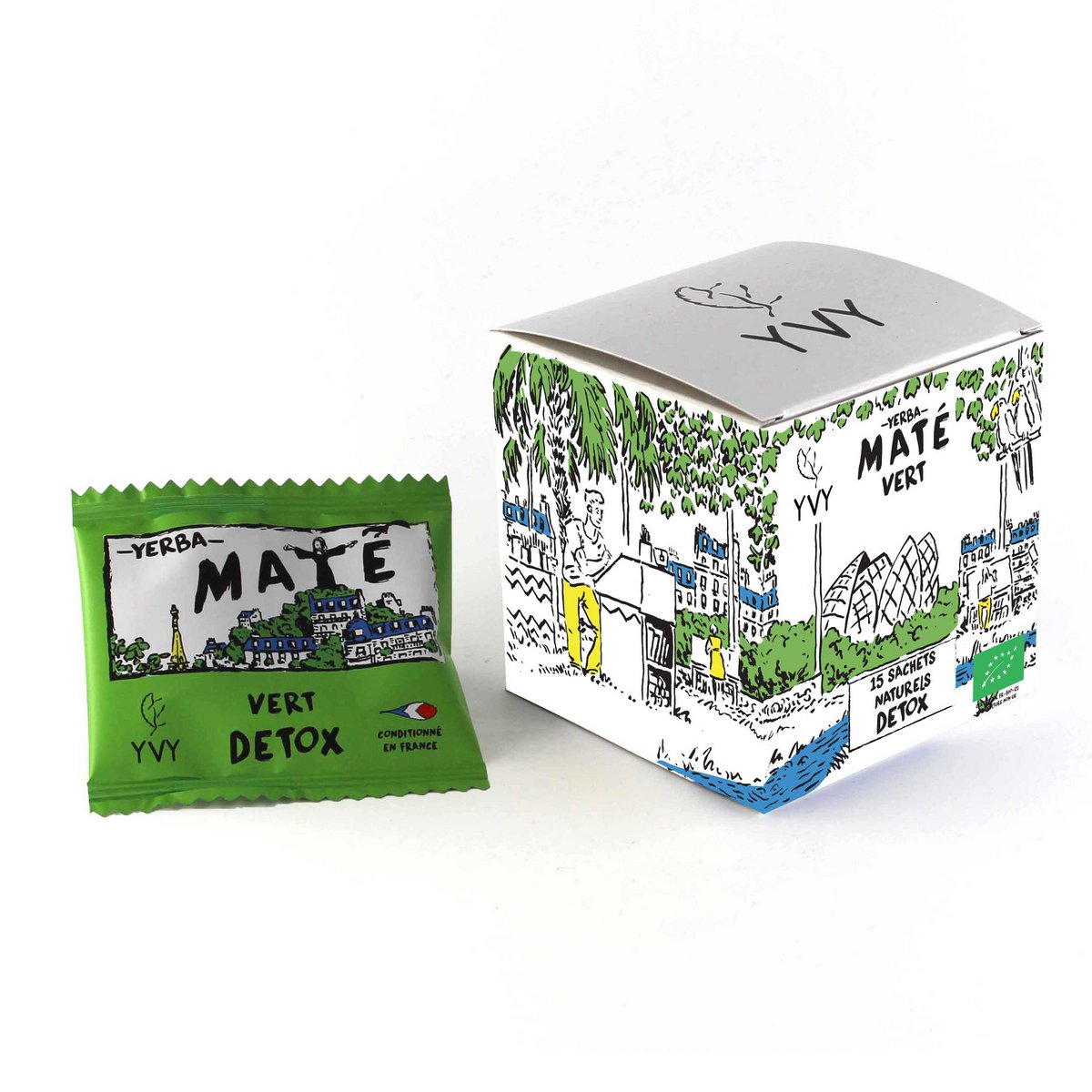 Maté Vert Bio - 15 sachets biodégradables de maté