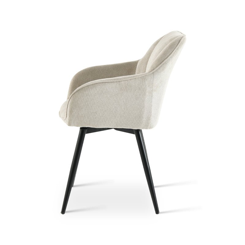 Sienna fauteuil [set van 2] [linnenstof] [360 graden draaibare voet]