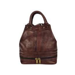 Sac à dos et sac à bandoulière convertible en cuir marocain souple