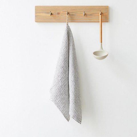 Thin Black Stripes Linen Kitchen Towel