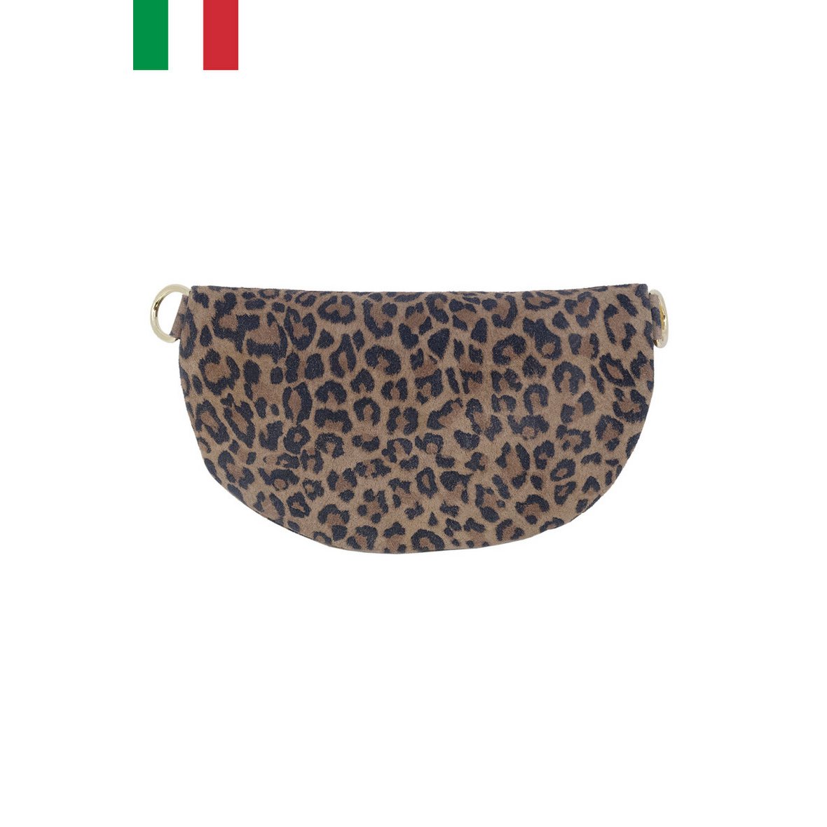 Suède leren heuptasje met luipaardprint, maat S IT2313-LEOPARD
